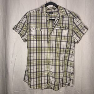 Mexx Casual Plaid Shirt in Yellow and Gray